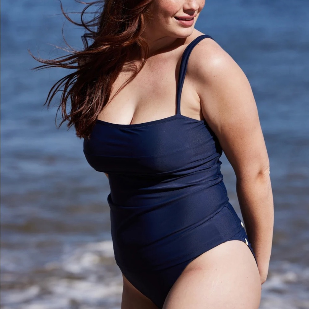 Summersalt Deep Sea Navy Blue The Oasis Tankini Top size 22
